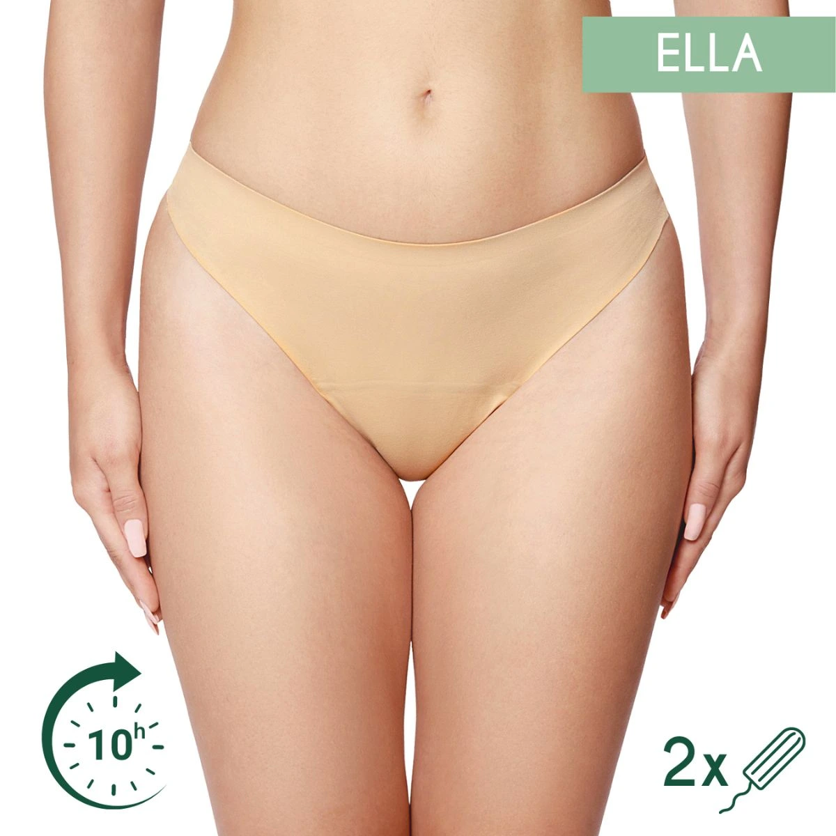 Ella Menstruationstrusser, Gstring, Nude