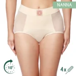 NANNA Menstruationstrusser, høj talje, beige